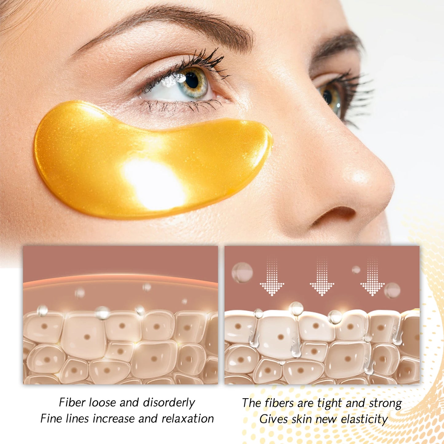 24K Gold Eye Mask for Dark Circles 5 Pairs