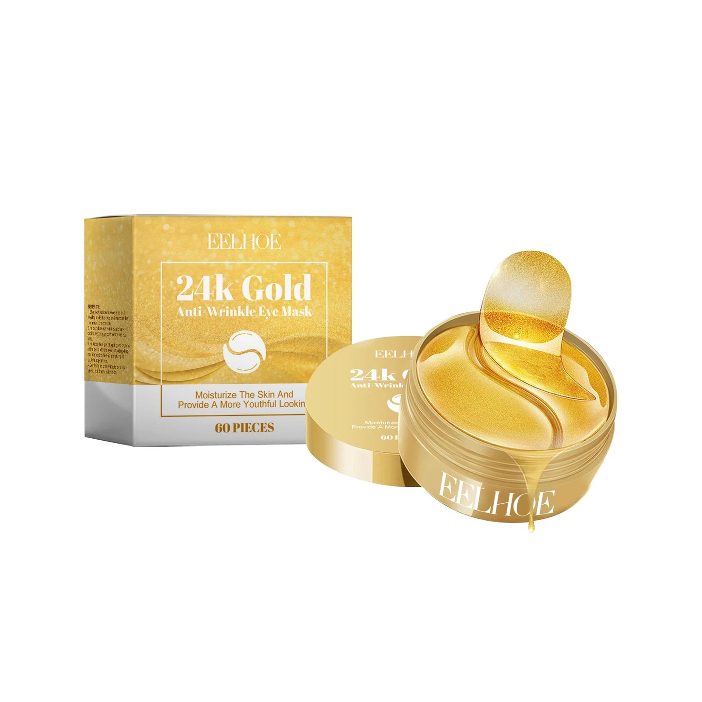 24K Gold Hydrating Eye Mask – 60 Pcs