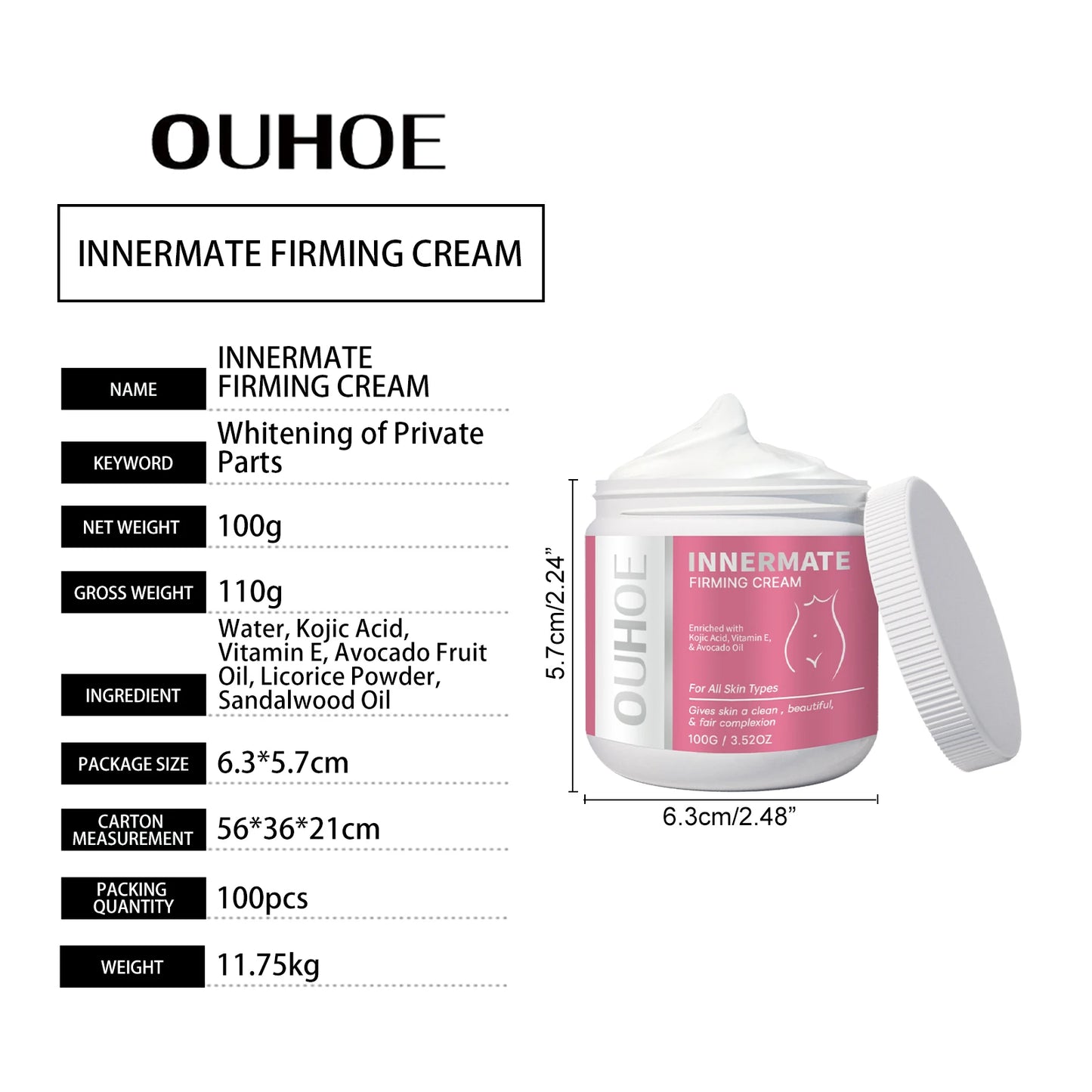 OUHOE Brightening Body Cream 100g