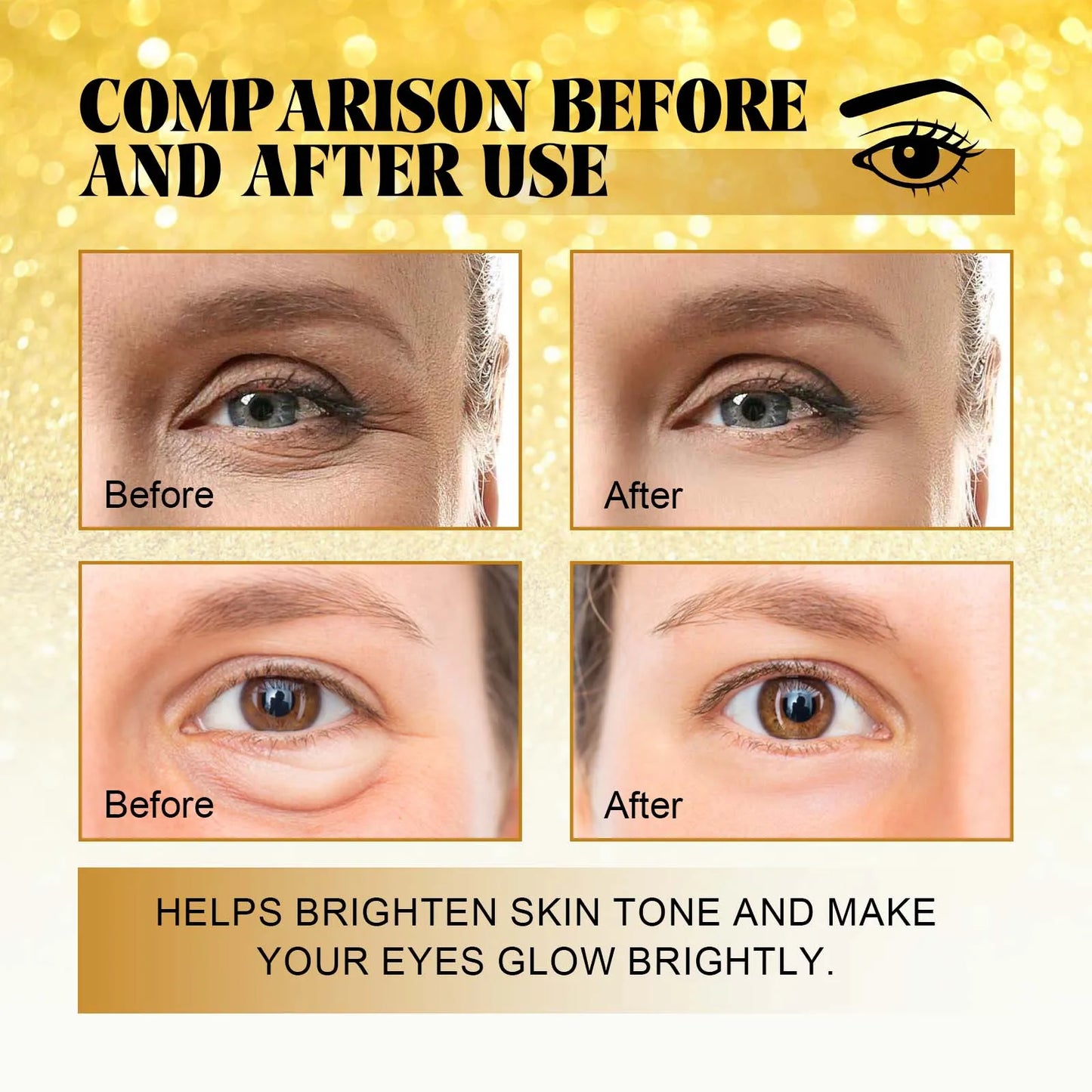 24K Gold Hydrating Eye Mask – 60 Pcs