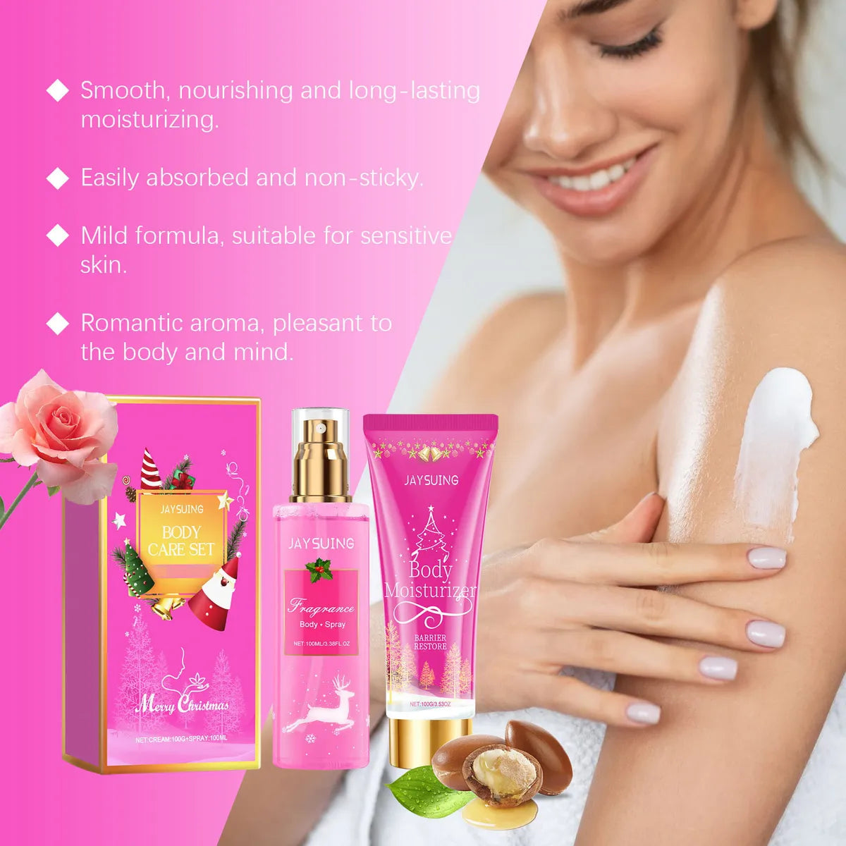 Jaysuing Temptation Body Care Gift Set Fragrant, Nourishing and Travel-Friendly