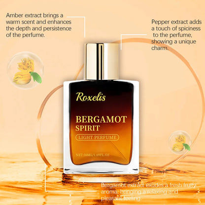 ROXELIS Bergamot Spirit Light Eau de Parfum Fresh, Elegant & Long-Lasting, 50ml
