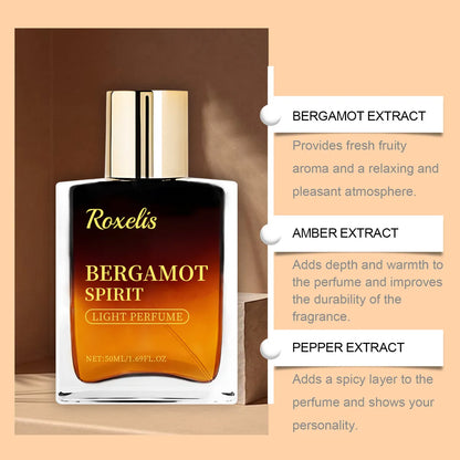 ROXELIS Bergamot Spirit Light Eau de Parfum Fresh, Elegant & Long-Lasting, 50ml