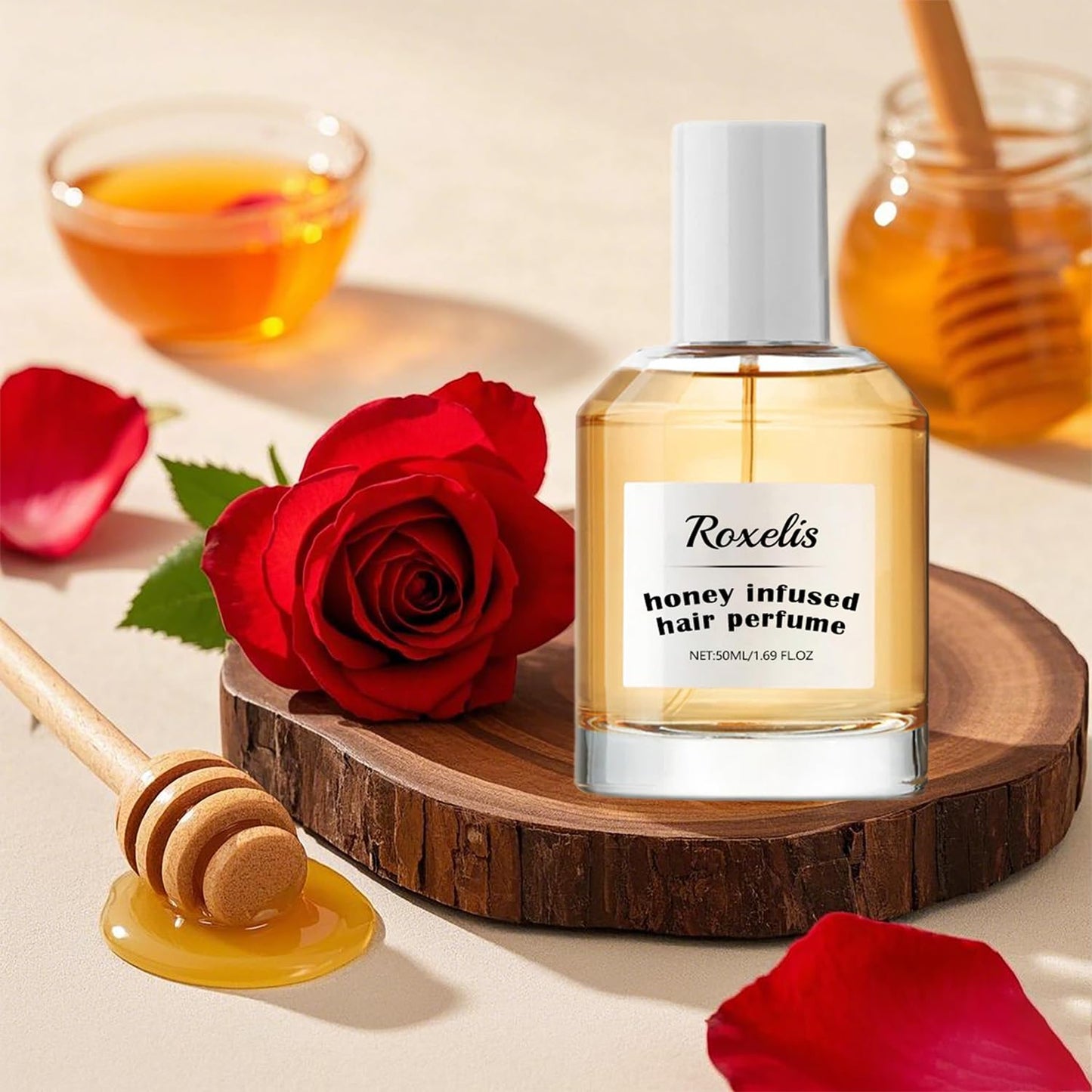 Roxelis Honey Glow Hair Perfume, Sweet Scent & Lightweight, 50ml