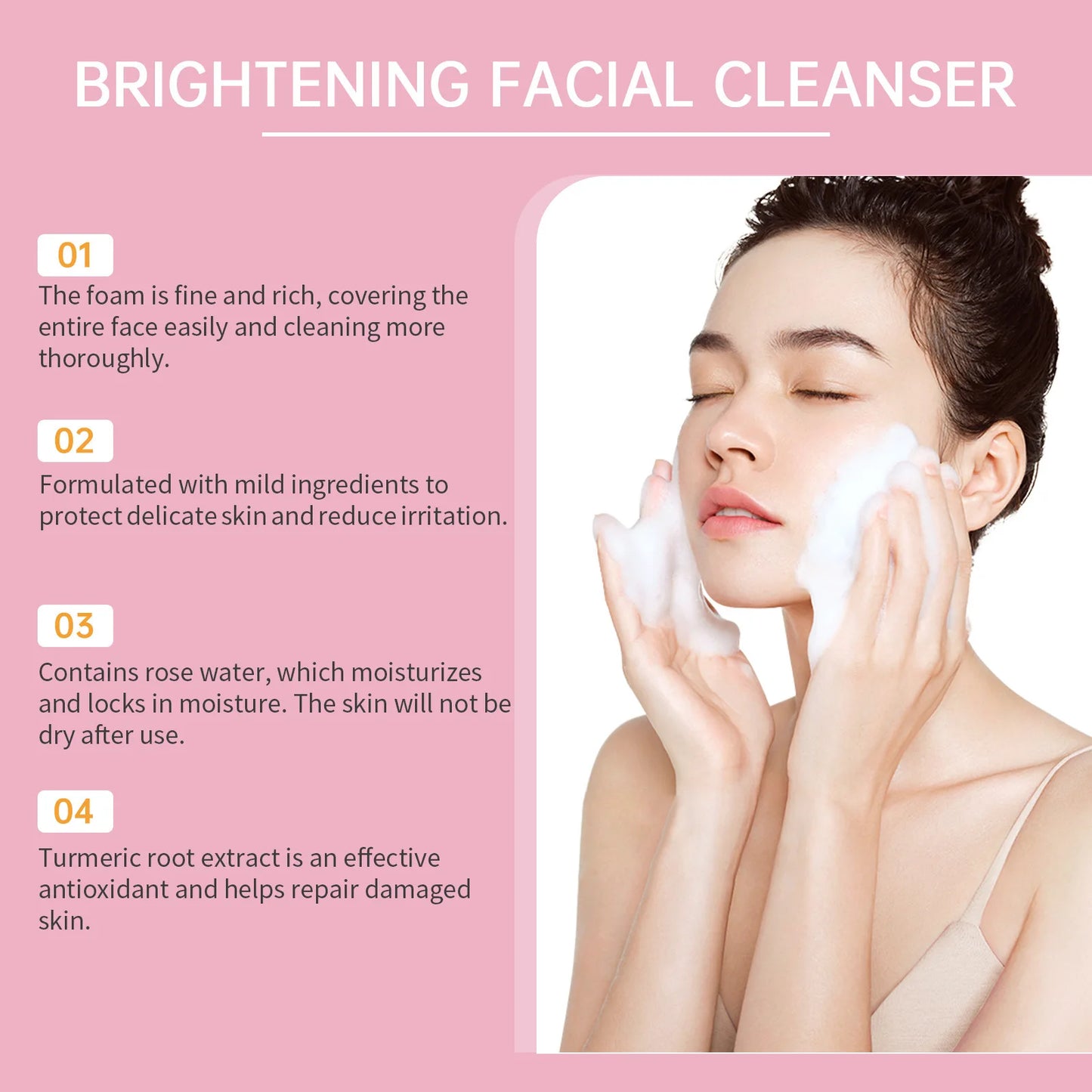 Kojic Acid & Turmeric Face Cleanser – Brightening, Acne-Fighting & Exfoliating