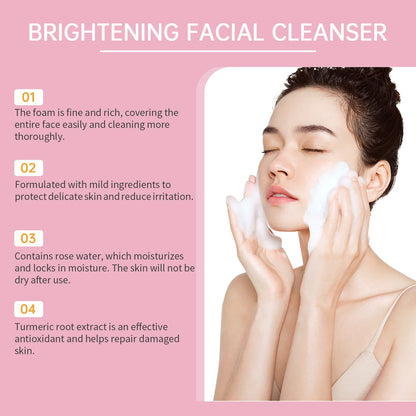 Kojic Acid & Turmeric Face Cleanser – Brightening, Acne-Fighting & Exfoliating