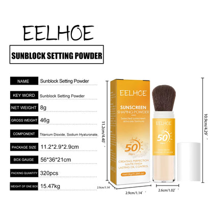 SPF50 Matte Setting Powder – Waterproof, Pore-Blurring, Travel Size (8g)