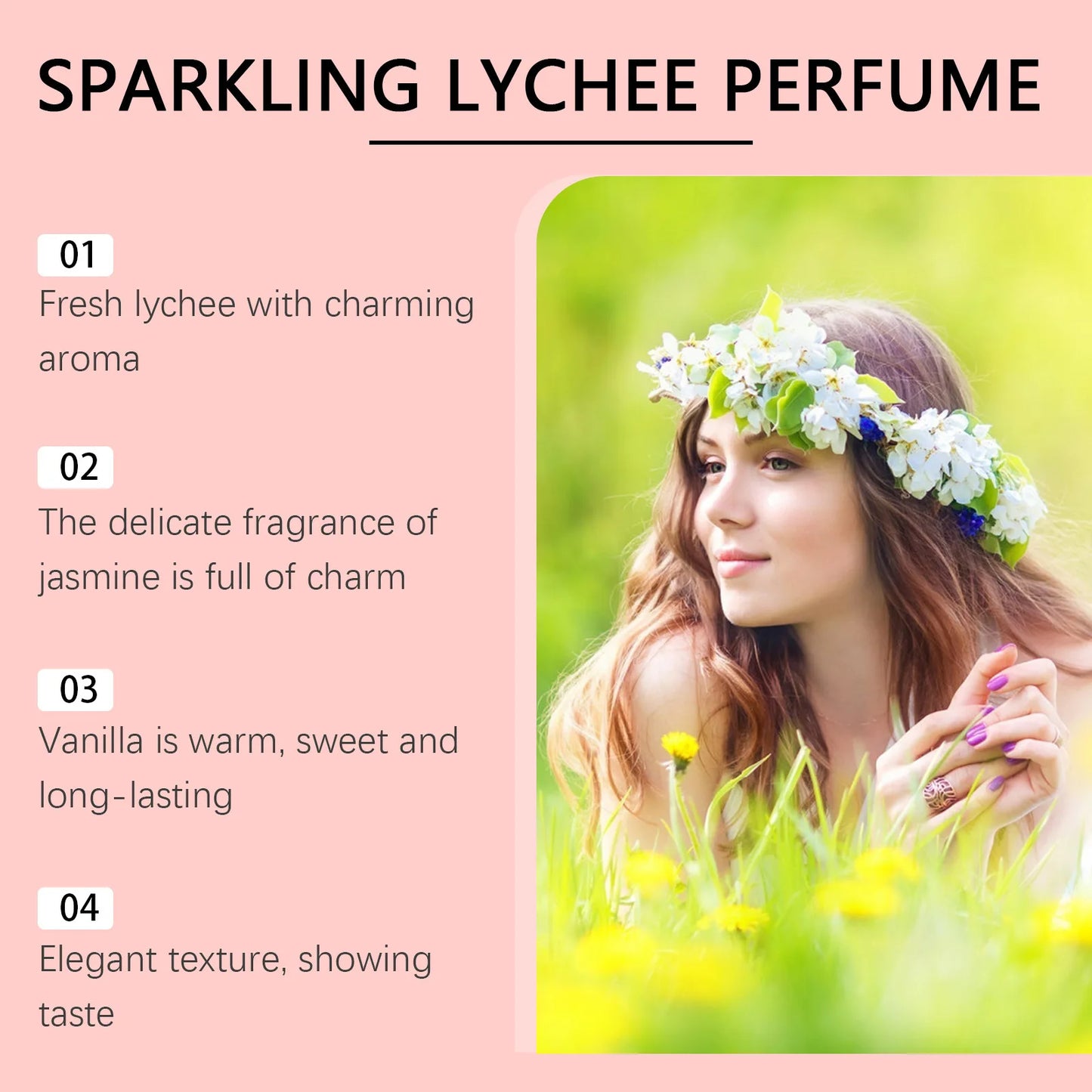 ROXELIS Sparkling Lychee Perfume Fresh Floral Fragrance for Modern Men, 30ml