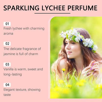 ROXELIS Sparkling Lychee Perfume Fresh Floral Fragrance for Modern Men, 30ml