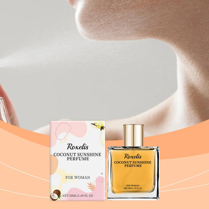 ROXELIS Coconut Sunshine Perfume Mist Tropical Summer Fragrance for Women, 50ml