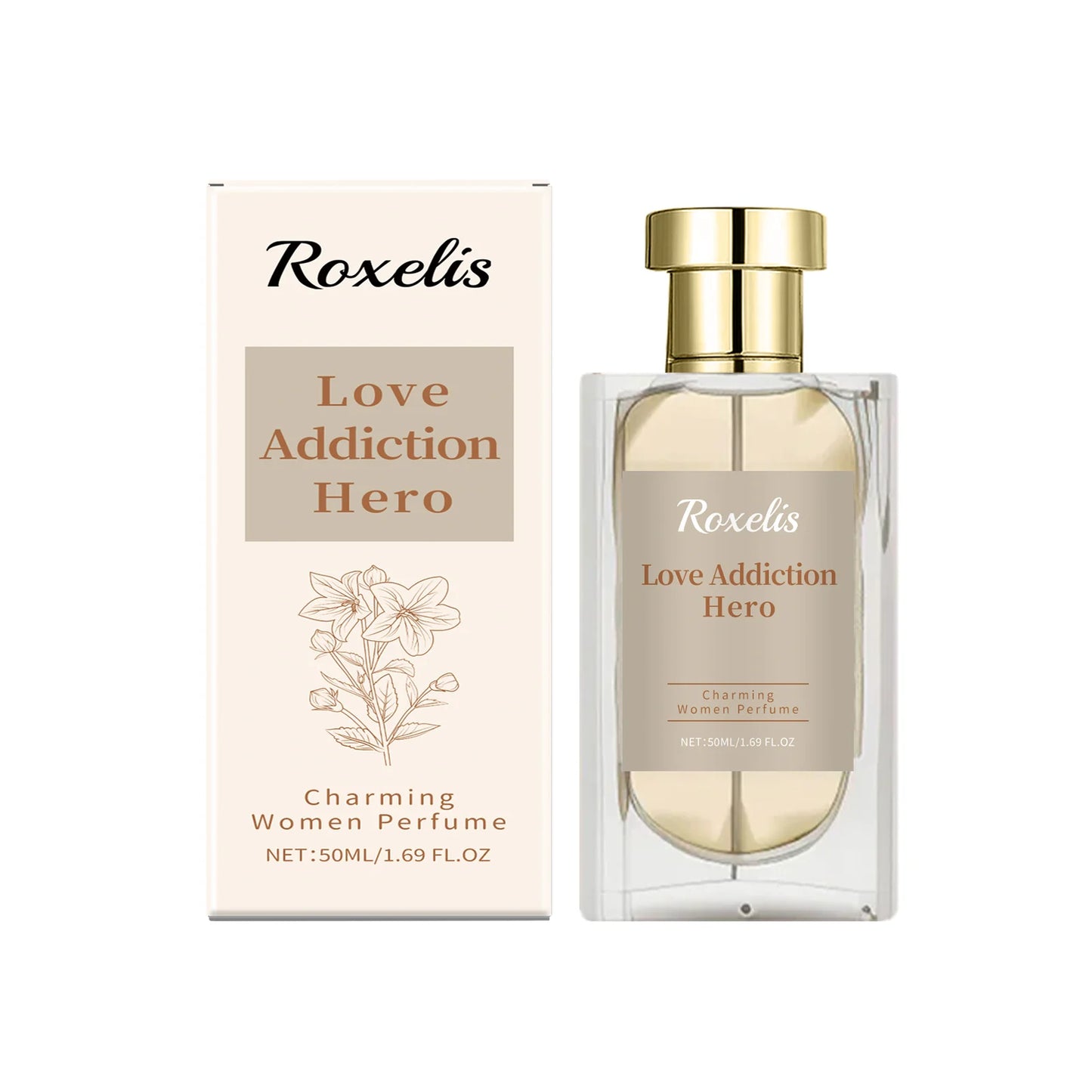 ROXELIS Charming Floral Perfume Captivating Long-Lasting Fragrance, 50ml