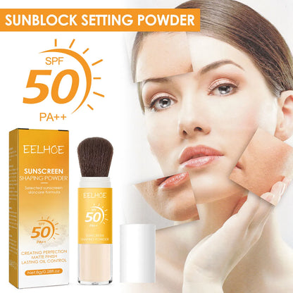SPF50 Matte Setting Powder – Waterproof, Pore-Blurring, Travel Size (8g)