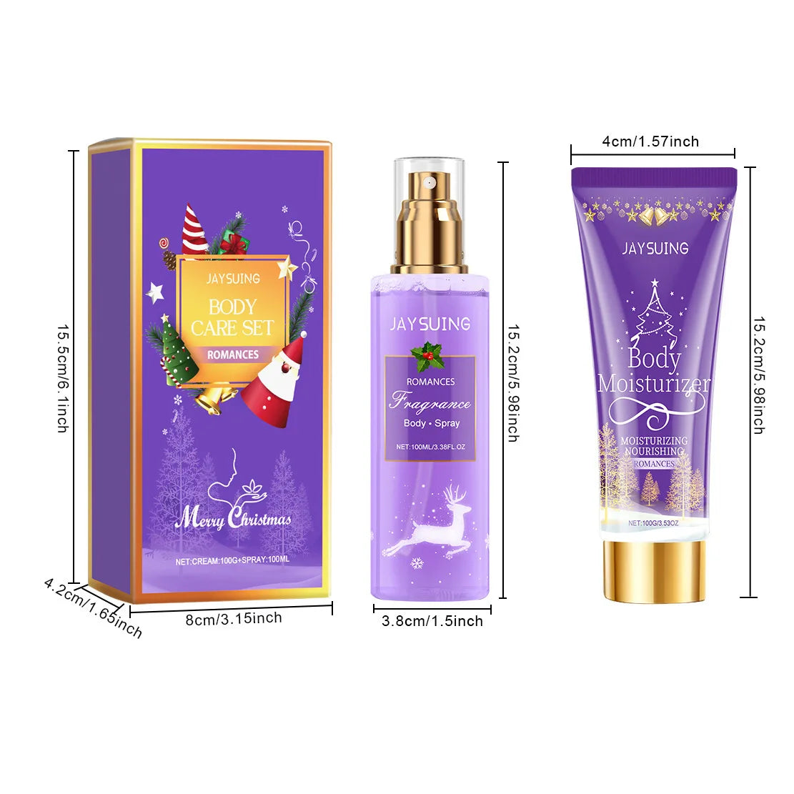 Jaysuing Body Spray & Moisturizer Set and Refreshing Daily Hydration, Fragrance