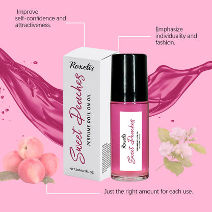 ROXELIS Pheromone Roller Perfume Sweet Peach Fragrance with Freshness, 30ml