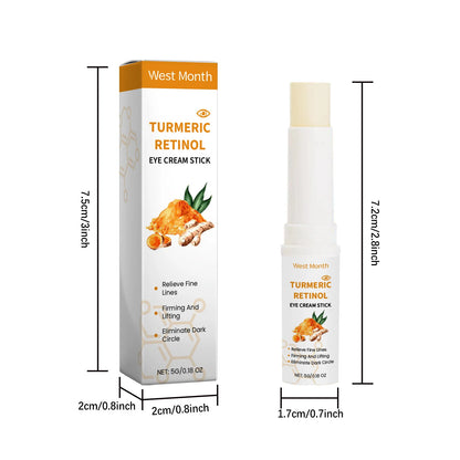 Turmeric & Retinol Eye Stick Reduces Puffiness and Dark Circles, 5g