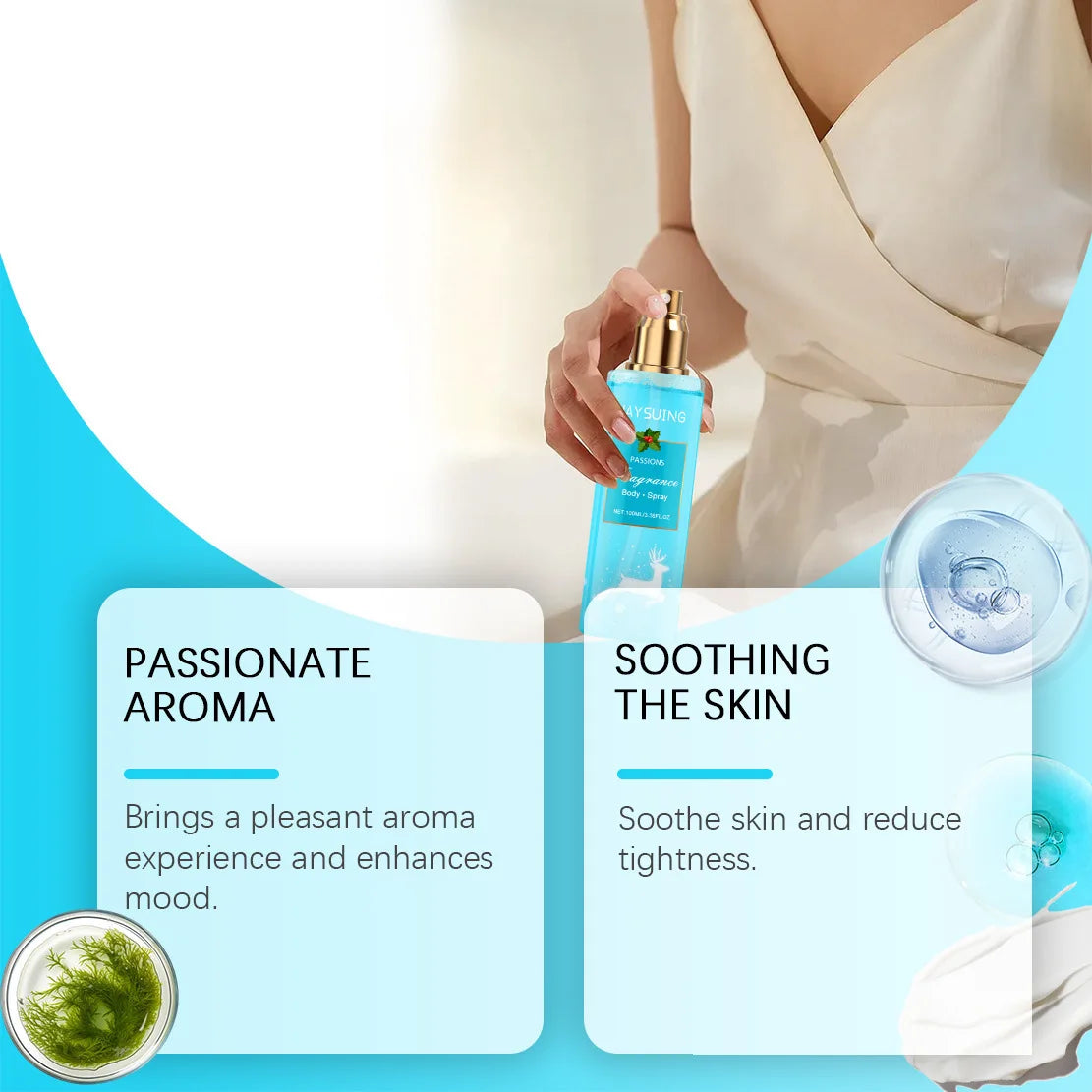 Jaysuing Body Spray and Moisturizer Set Lightweight Daily Hydration and Long-Lasting Fragrance