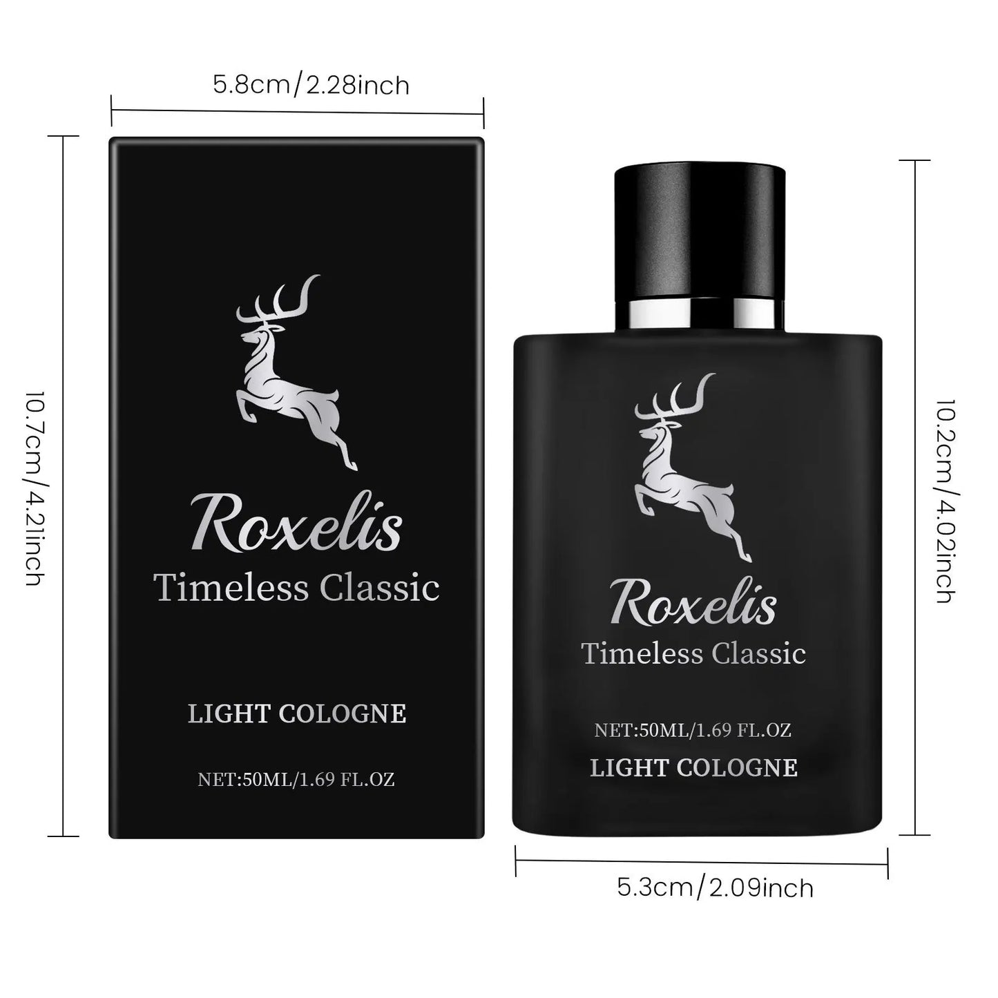 ROXELIS Timeless Classic Cologne for Men Long-Lasting Fresh and Masculine Scent, 50ml