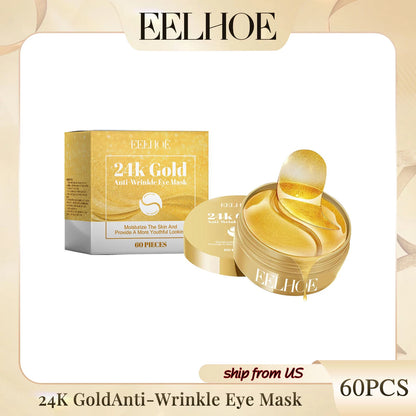 24K Gold Hydrating Eye Mask – 60 Pcs