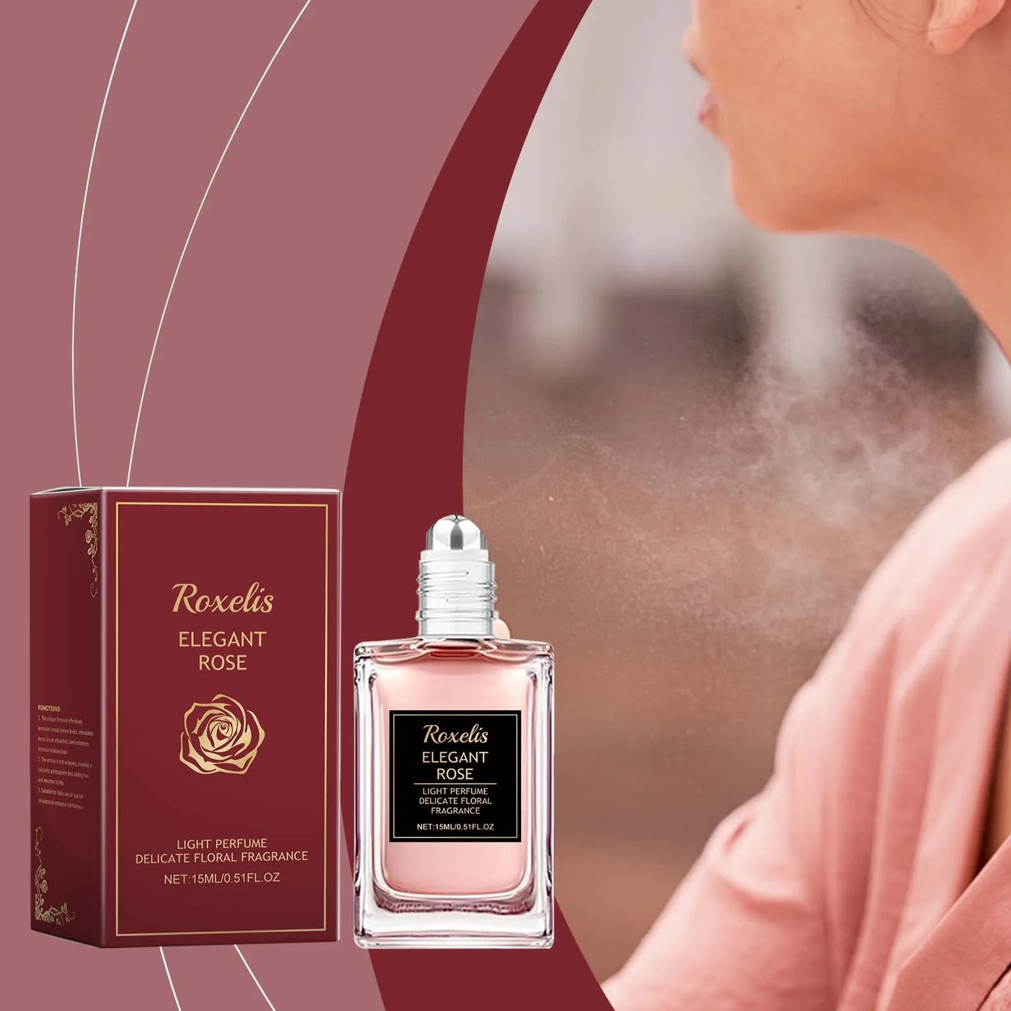 ROXELIS Rose Perfume Roller Ball  (15ml)
