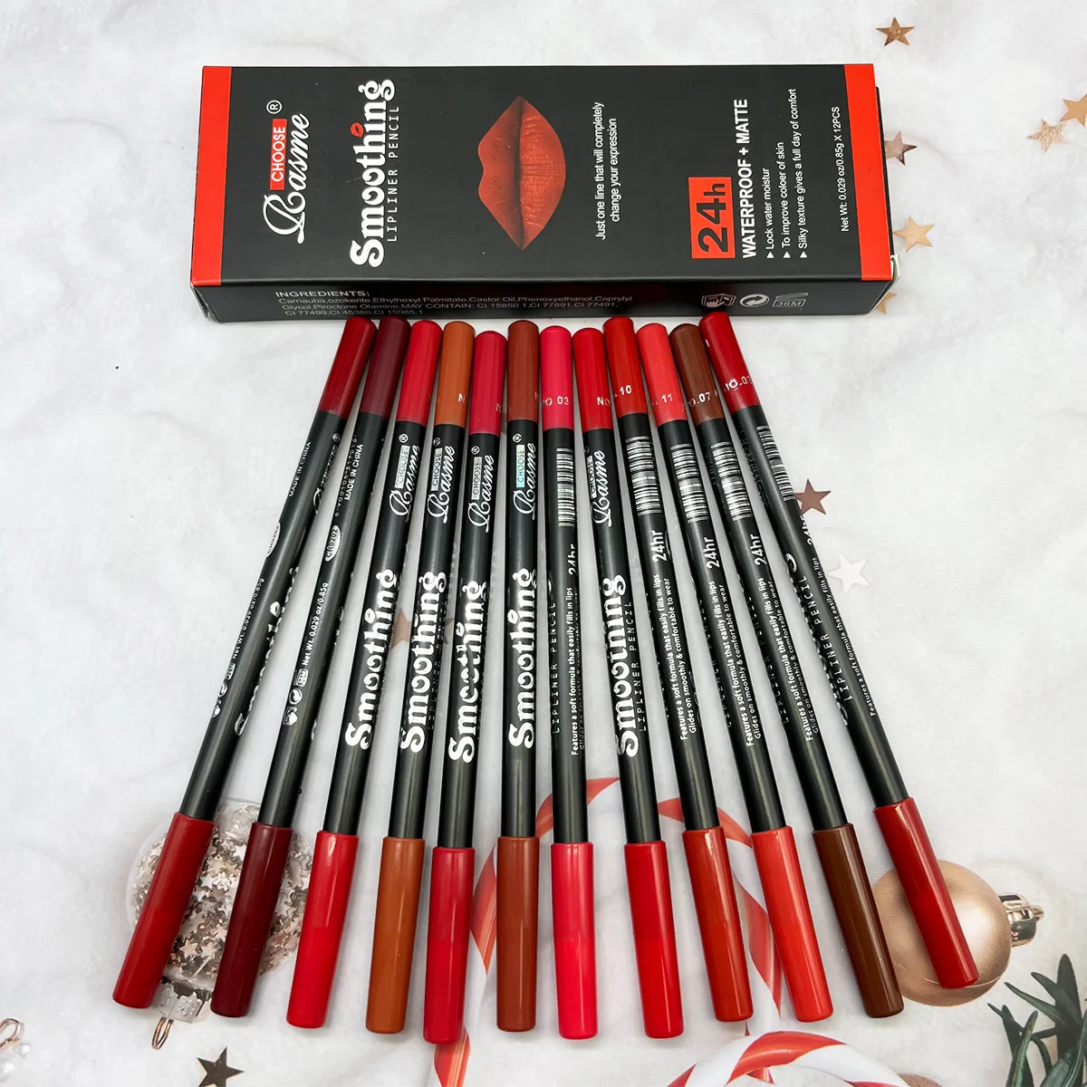 Matte Lip Liner Pencils (12 Shades) Precise, Bold & Long-Lasting Wear