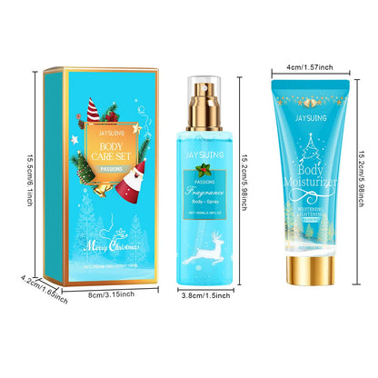 Jaysuing Body Spray and Moisturizer Set Lightweight Daily Hydration and Long-Lasting Fragrance