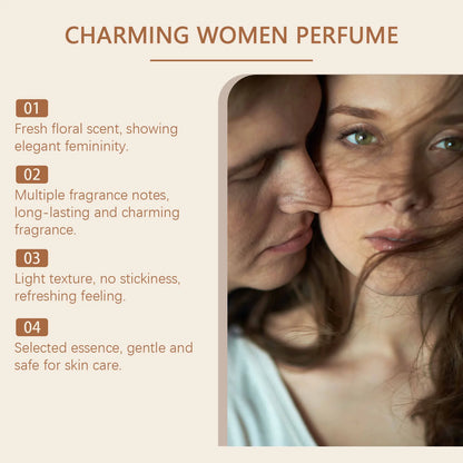 ROXELIS Charming Floral Perfume Captivating Long-Lasting Fragrance, 50ml