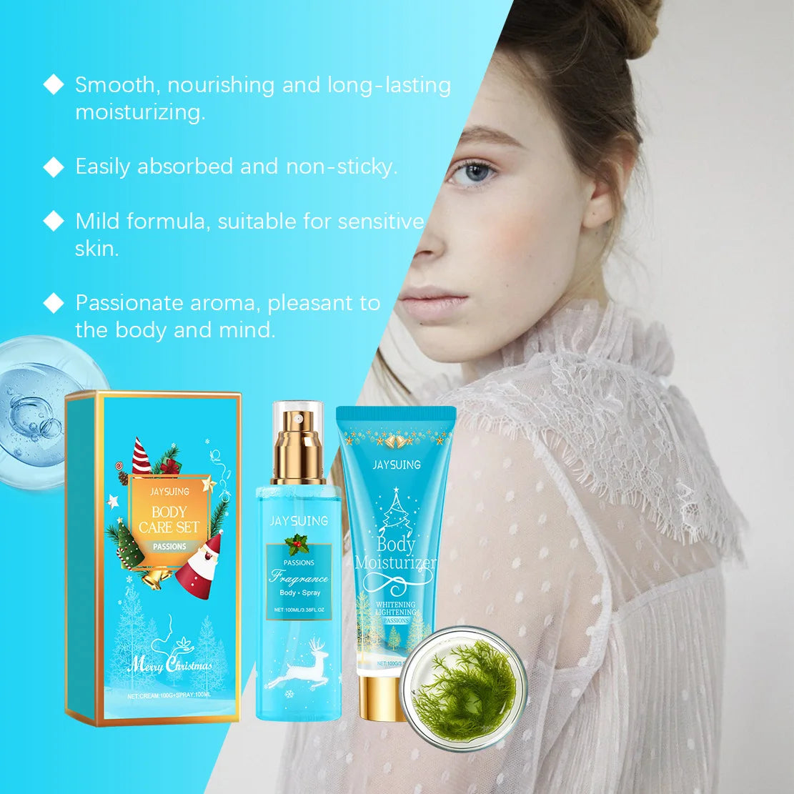 Jaysuing Body Spray and Moisturizer Set Lightweight Daily Hydration and Long-Lasting Fragrance