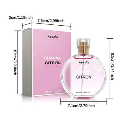 ROXELIS Charmé Prolactin Perfume Long-Lasting Citrus Floral, Unisex 30ml