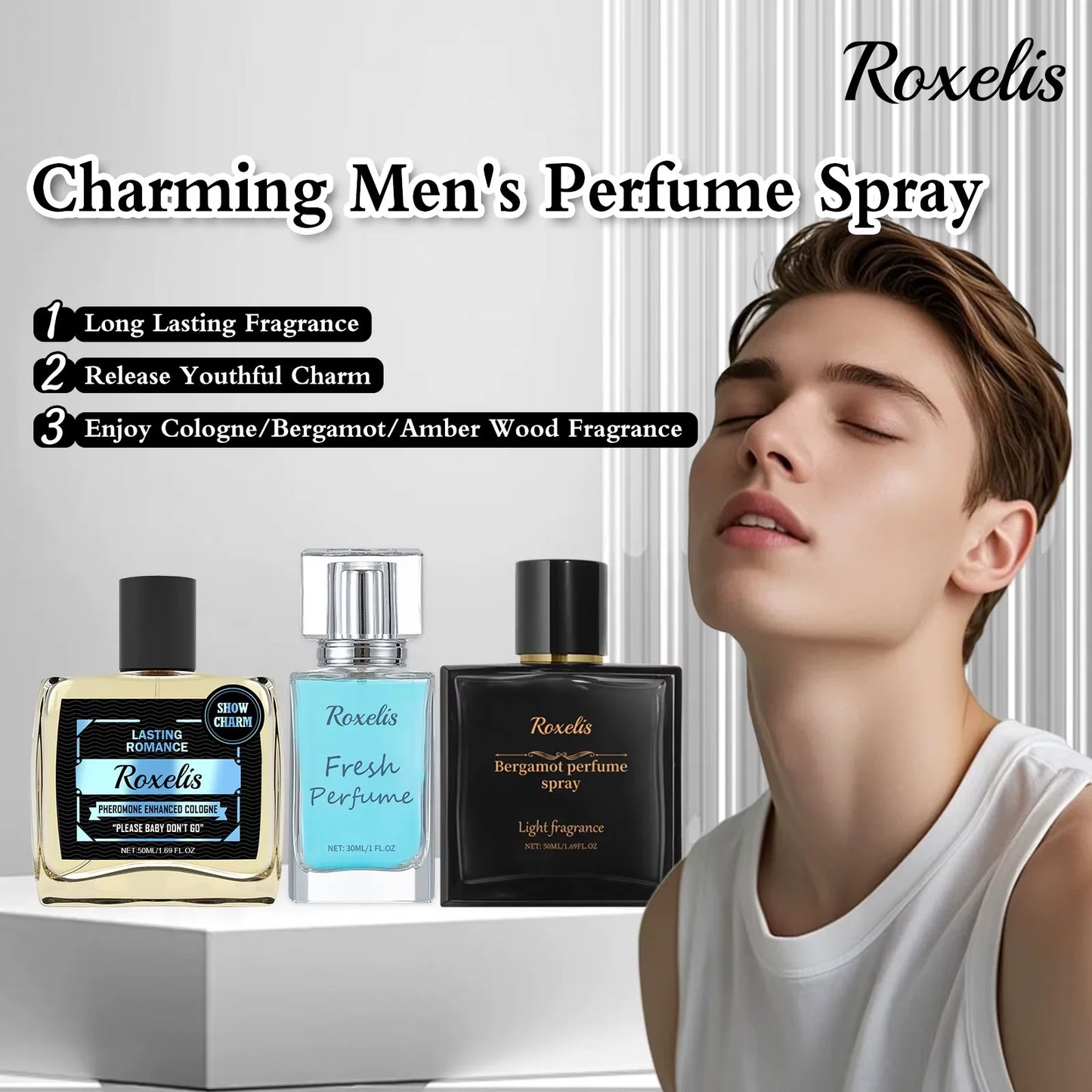ROXELIS Pheromone Cologne for Men Bold, Long-Lasting & Confidence-Boosting, 50ml