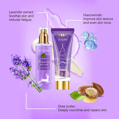 Jaysuing Body Spray & Moisturizer Set and Refreshing Daily Hydration, Fragrance