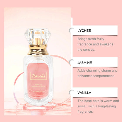 ROXELIS Sparkling Lychee Perfume Fresh Floral Fragrance for Modern Men, 30ml