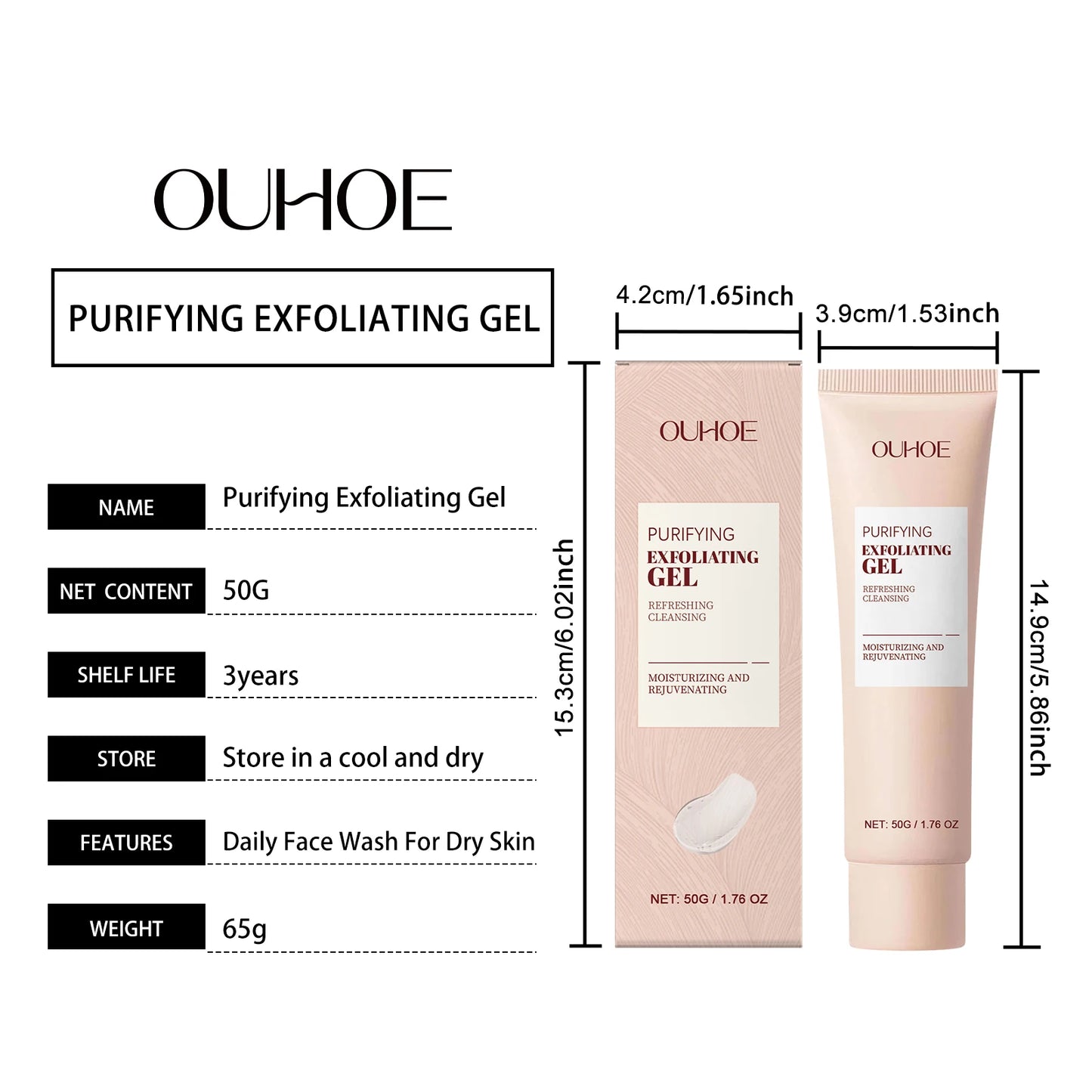 OUHOE Exfoliating Gel 50g