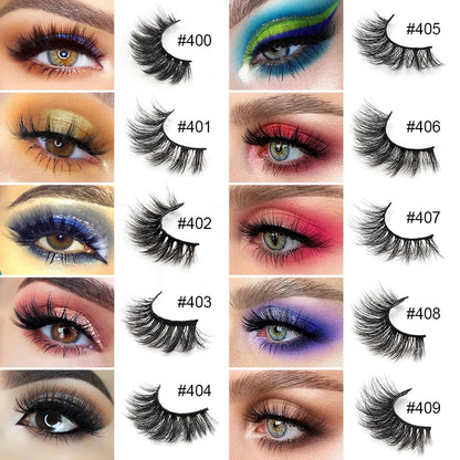 Reusable 3D Mink Eyelash Set (20 Pairs) Bold, Fluffy, and Long-Lasting Volume