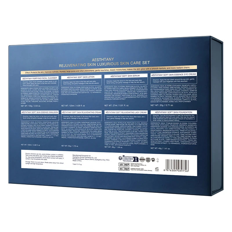 Luxury 8-Piece Skincare Gift Set for Women – Brightening & Revitalizing