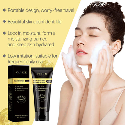 OUHOE Whitening & Cleansing Milk Brightening and the Gentle Face Cleanser, 100g