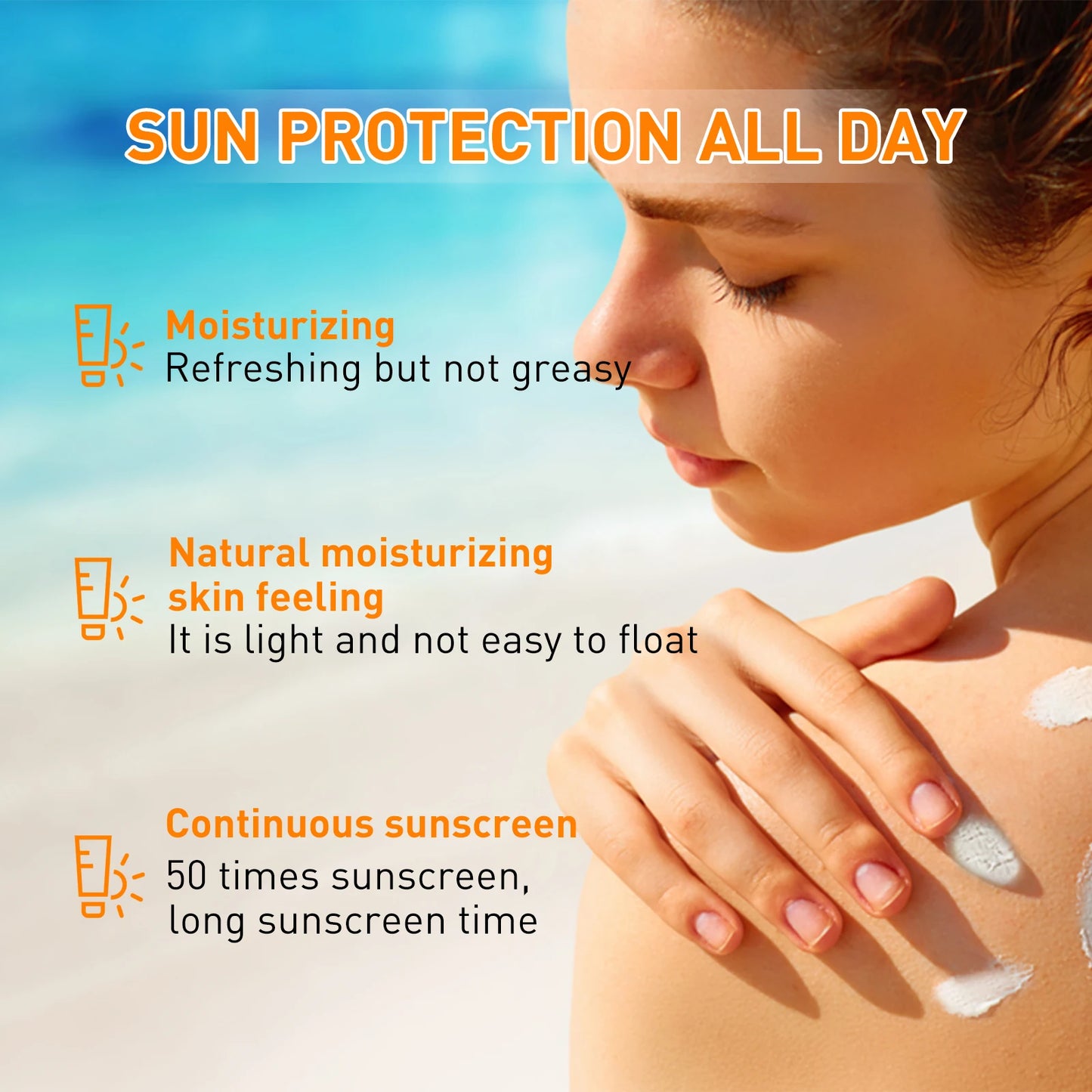 SPF 50+ Sunscreen – Invisible, Waterproof & Hydrating (50ml)