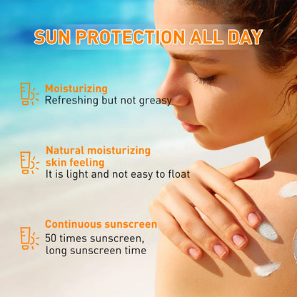 SPF 50+ Sunscreen – Invisible, Waterproof & Hydrating (50ml)
