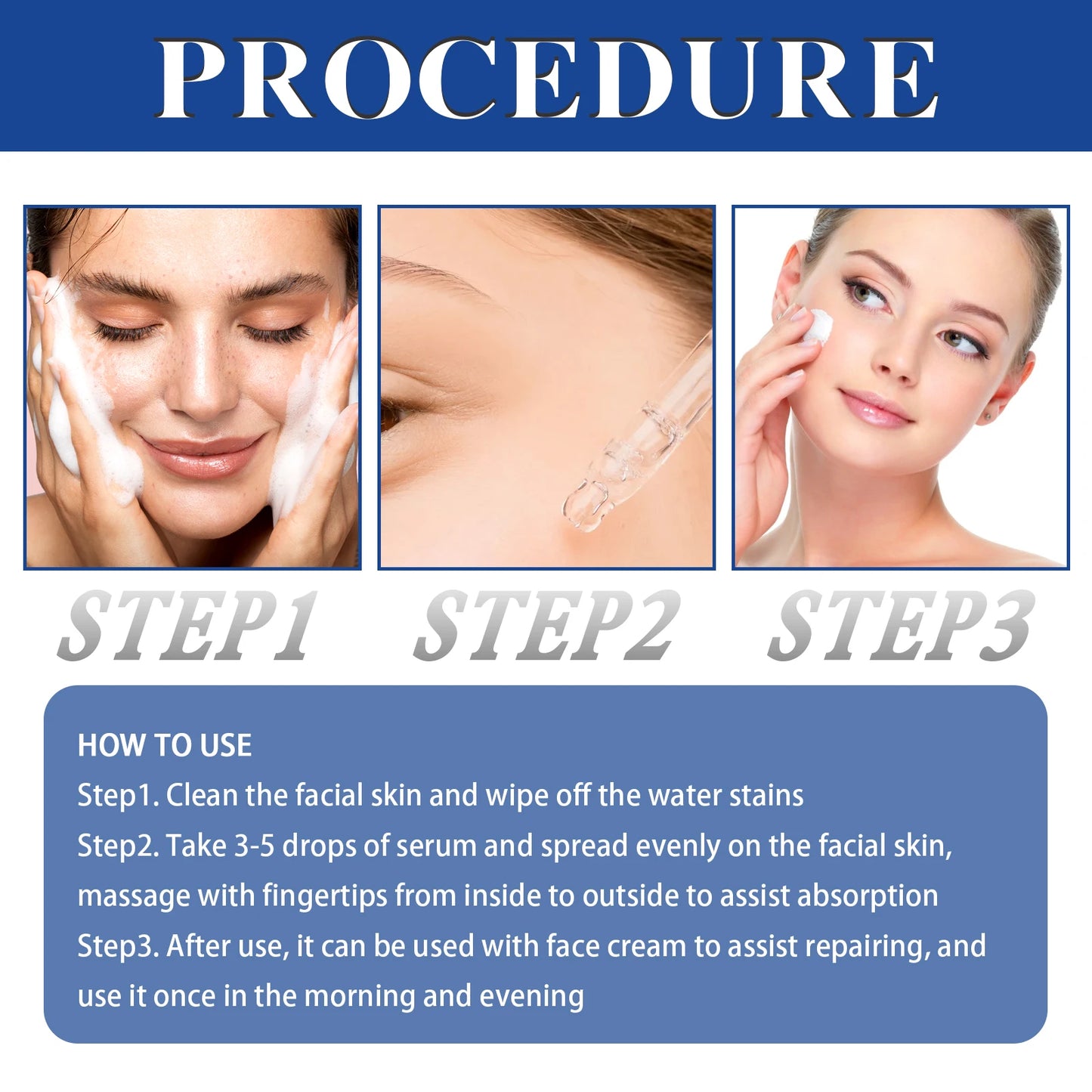 B3 Niacinamide Brighten Face Serum Dark Spot Fading, Anti-Aging, Pore Minimizing, Hydrating