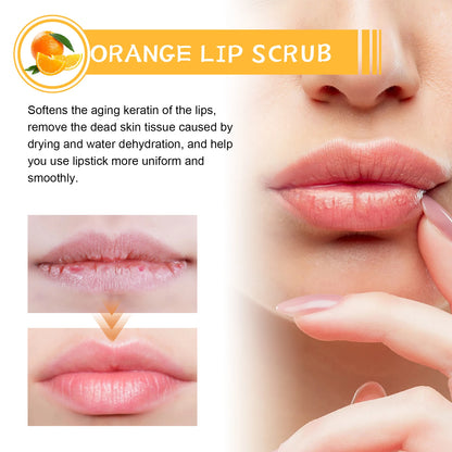 EELHOE Lip Scrub Orange Exfoliating, Moisturizing and Nourishing Care, 30g