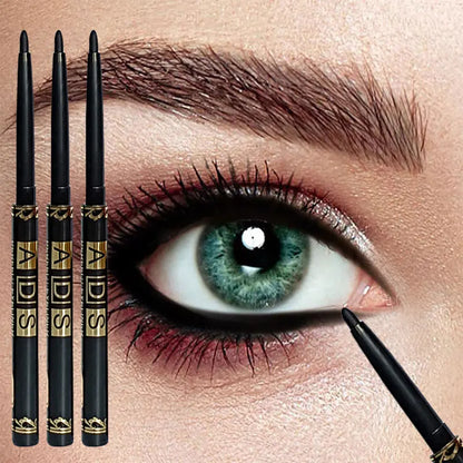 Three ADS Water proof Black Eyeliner Pencils