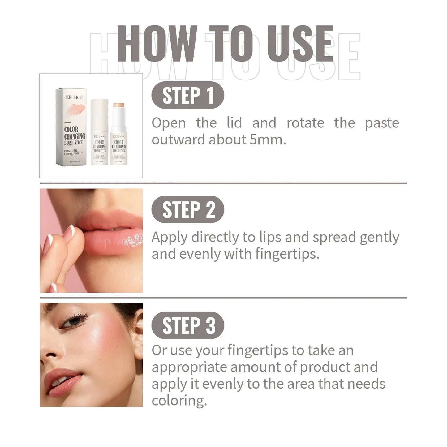 EELHOE Color Changing Blush Stick