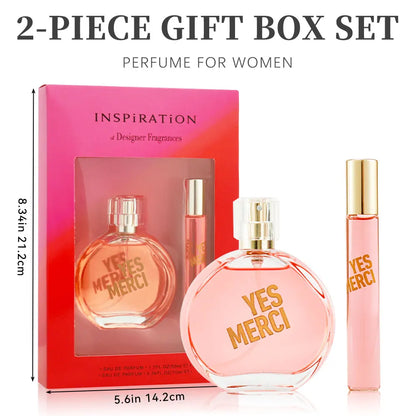 YES MERCI Eau de Parfum Gift Set Elegant, Long-Lasting and Travel-Friendly