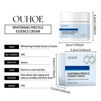 OUHOE Whitening Freckle Essence Cream Brightening, Spot-Reducing and Hydrating, 50g