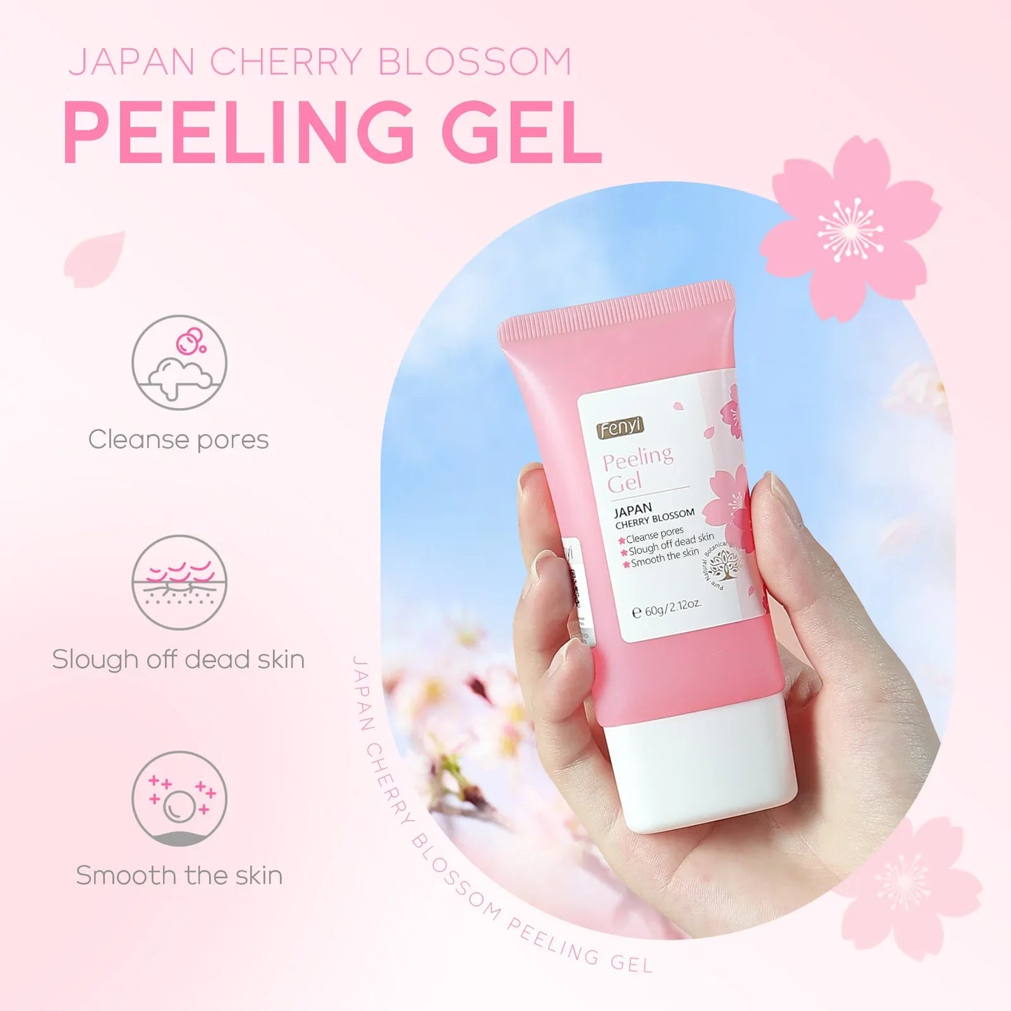 Cherry Peeling Gel Exfoliating, Brighten and the Smooth Skin, 60g
