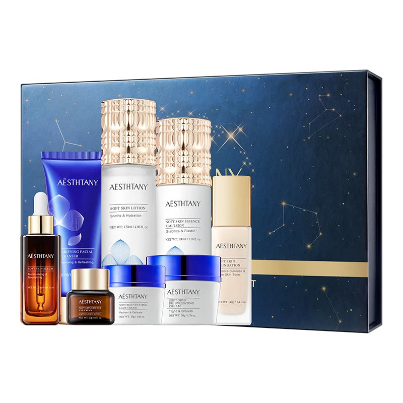 Luxury 8-Piece Skincare Gift Set for Women – Brightening & Revitalizing