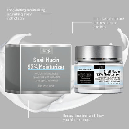 Hoygi Snail Essence Gel Cream – Deep Hydration, Pore Care & Skin Repair (50g)