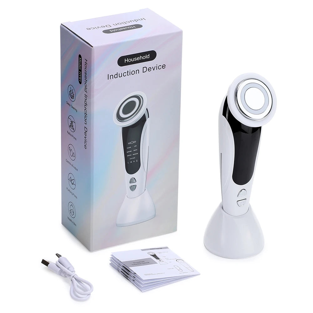 New 7-in-1 EMS Face Lift Device LED Light Heated Massager for Skin Tightening and Wrinkles