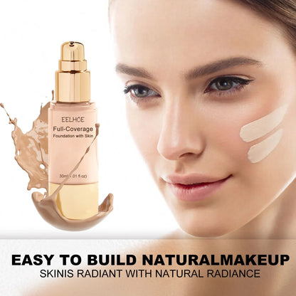 Oil-Control Liquid Concealer Foundation 30ml High Coverage & Hydrating