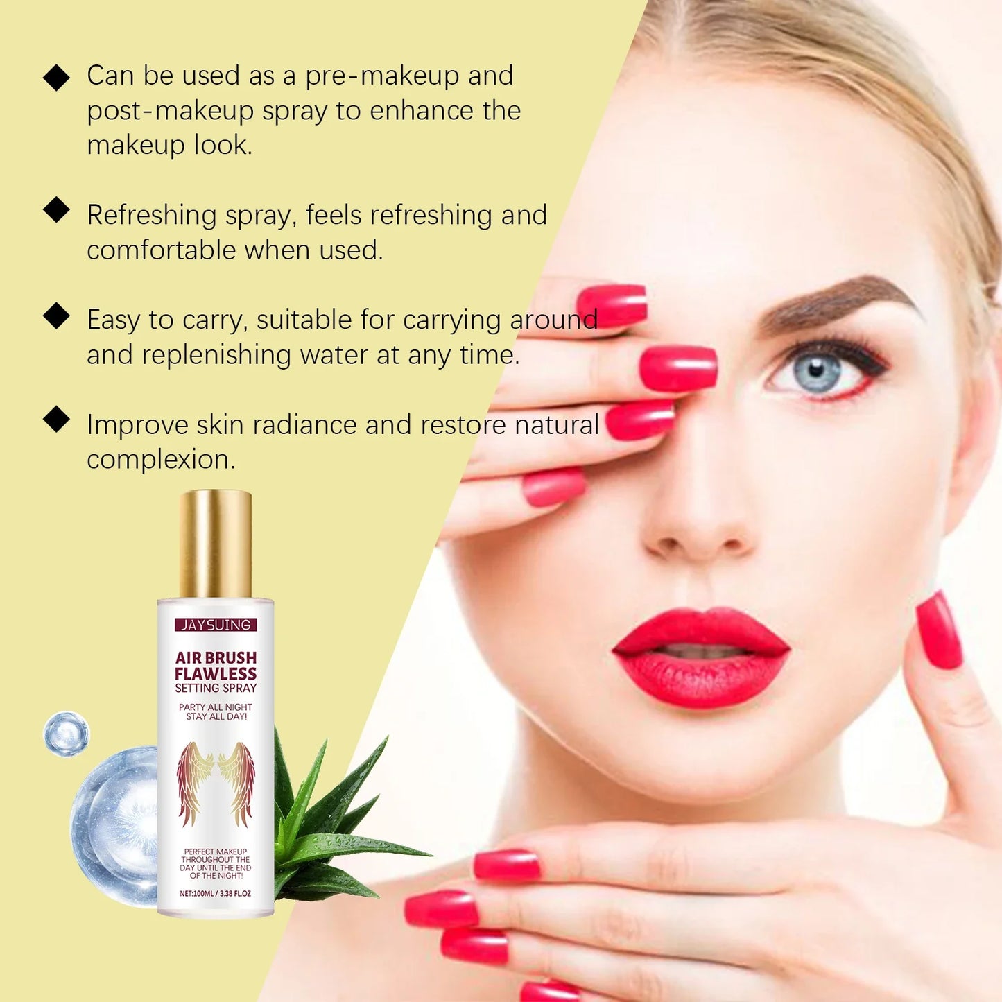 Quick Fix Foundation Spray And Hydrating, Moisturizing Long-Lasting 100ml