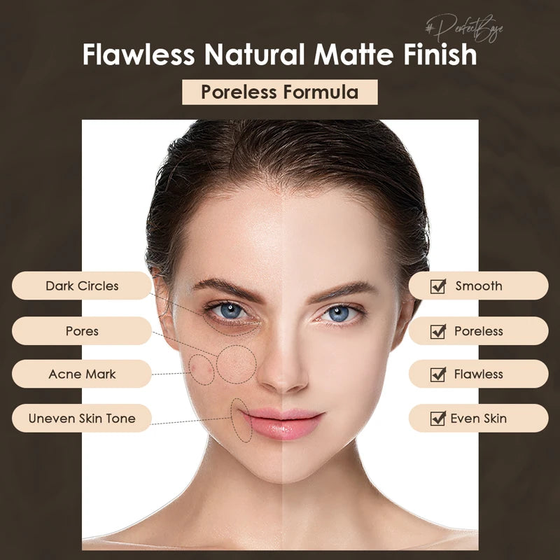 EELHOE Coverage Matte Foundation Waterproof & Long-Lasting 30ml